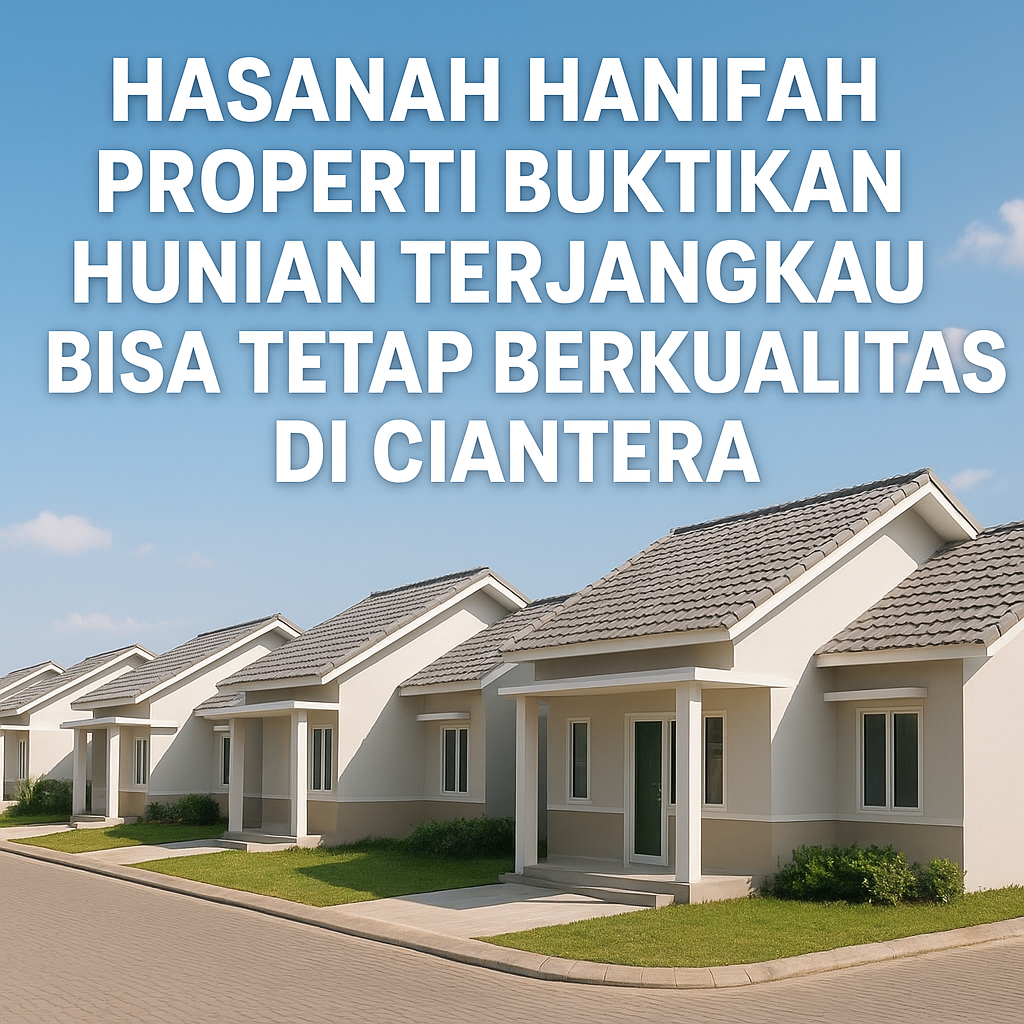Hasanah Hanifah Properti Buktikan Hunian Terjangkau Bisa Tetap Berkualitas di Ciantra
